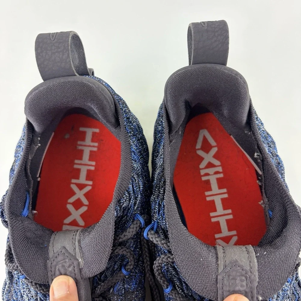 Nike LeBron 15 Low Blue Knit Basketball Shoes Men's Size 13‎ AO1755-400
